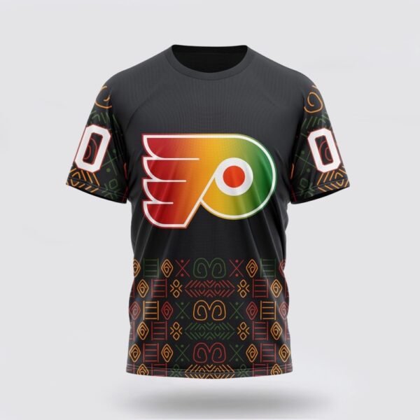 Personalized NHL Philadelphia Flyers 3D T Shirt Special Design For Black History Month Unisex Tshirt