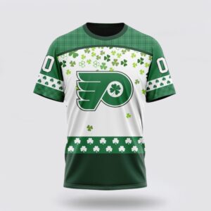 Personalized NHL Philadelphia Flyers 3D T Shirt Special Design For St Patrick Day Unisex Tshirt 1