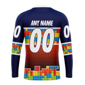 Personalized NHL Philadelphia Flyers Crewneck Sweatshirt Autism Awareness Design 2