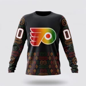 Personalized NHL Philadelphia Flyers Crewneck Sweatshirt Special Design For Black History Month 1