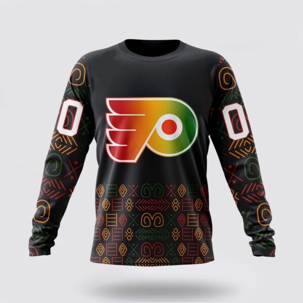 Personalized NHL Philadelphia Flyers Crewneck Sweatshirt Special Design For Black History Month