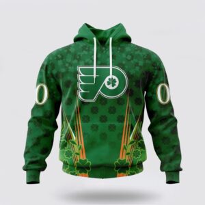 Personalized NHL Philadelphia Flyers Hoodie Full Green Design For St Patricks Day 3D Hoodie 2 1