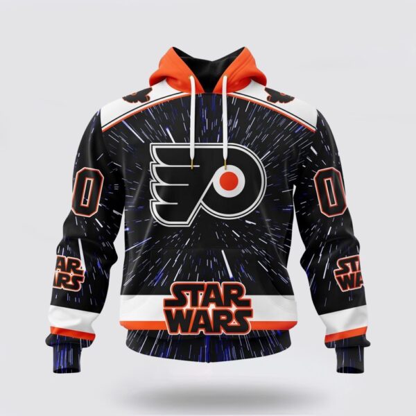 Personalized NHL Philadelphia Flyers Hoodie X Star Wars Meteor Shower Design 3D Hoodie