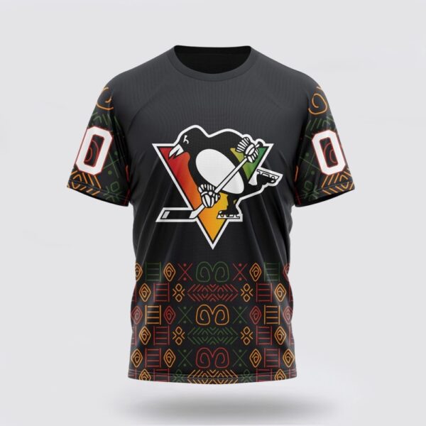 Personalized NHL Pittsburgh Penguins 3D T Shirt Special Design For Black History Month Unisex Tshirt