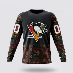 Personalized NHL Pittsburgh Penguins Crewneck Sweatshirt Special Design For Black History Month 1