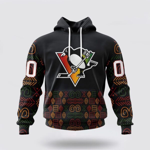 Personalized NHL Pittsburgh Penguins Hoodie Special Design For Black History Month 3D Hoodie