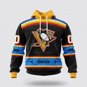 Personalized NHL Pittsburgh Penguins Hoodie Special Native Heritage Design 3D Hoodie 1 1