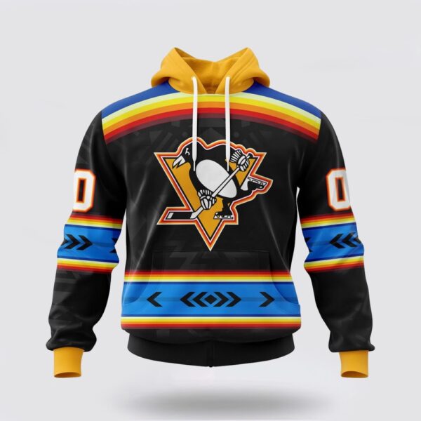 Personalized NHL Pittsburgh Penguins Hoodie Special Native Heritage Design 3D Hoodie