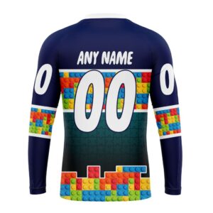 Personalized NHL San Jose Sharks Crewneck Sweatshirt Autism Awareness Design 2