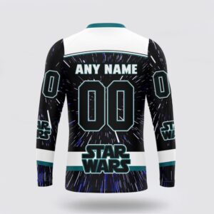 Personalized NHL San Jose Sharks Crewneck Sweatshirt X Star Wars Meteor Shower Design 2