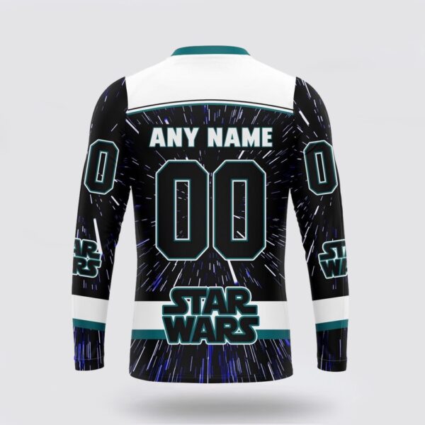 Personalized NHL San Jose Sharks Crewneck Sweatshirt X Star Wars Meteor Shower Design