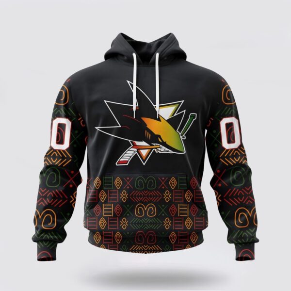 Personalized NHL San Jose Sharks Hoodie Special Design For Black History Month 3D Hoodie