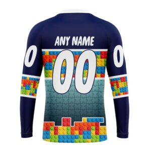 Personalized NHL Seattle Kraken Crewneck Sweatshirt Autism Awareness Design 2