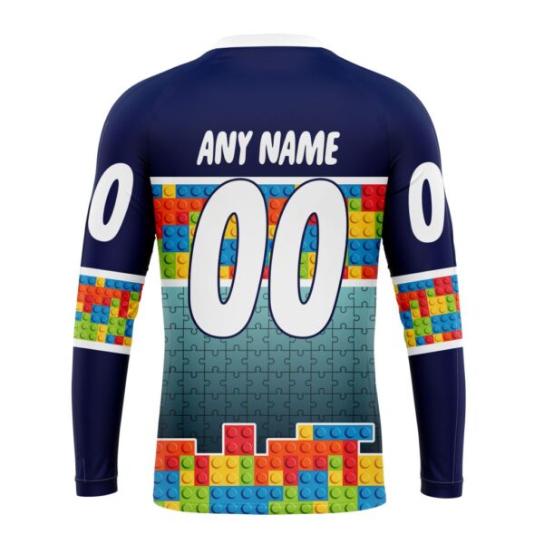Personalized NHL Seattle Kraken Crewneck Sweatshirt Autism Awareness Design