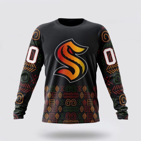 Personalized NHL Seattle Kraken Crewneck Sweatshirt Special Design For Black History Month