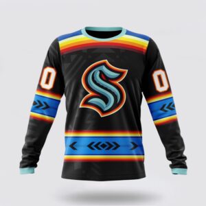 Personalized NHL Seattle Kraken Crewneck Sweatshirt Special Native Heritage Design 1