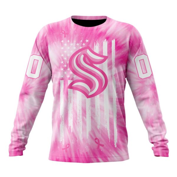 Personalized NHL Seattle Kraken Crewneck Sweatshirt Special Pink Tie Dye Unisex Shirt