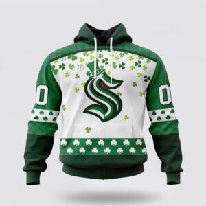 Personalized NHL Seattle Kraken Hoodie Special Design For St Patrick Day 3D Hoodie 2 1