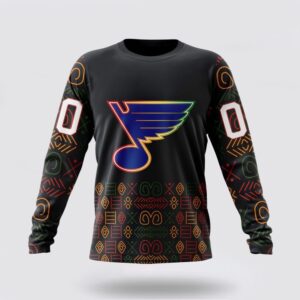 Personalized NHL St Louis Blues Crewneck Sweatshirt Special Design For Black History Month 1