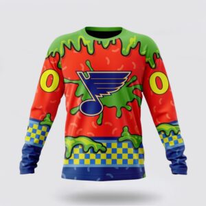 Personalized NHL St Louis Blues Crewneck Sweatshirt Special Nickelodeon Design 1