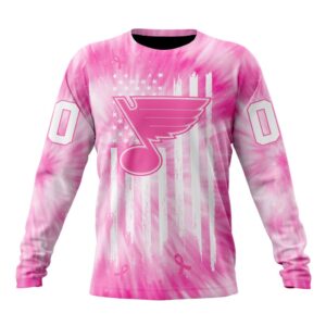 Personalized NHL St Louis Blues Crewneck Sweatshirt Special Pink Tie Dye Unisex Shirt 1