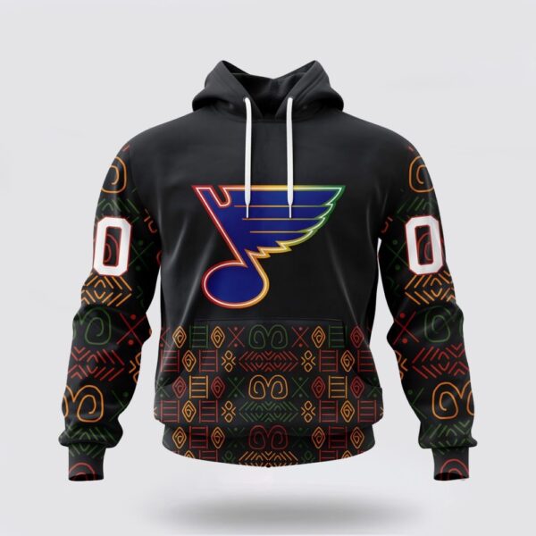 Personalized NHL St Louis Blues Hoodie Special Design For Black History Month 3D Hoodie