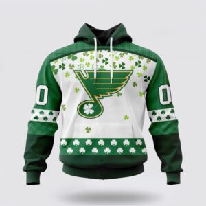 Personalized NHL St Louis Blues Hoodie Special Design For St Patrick Day 3D Hoodie 2 1