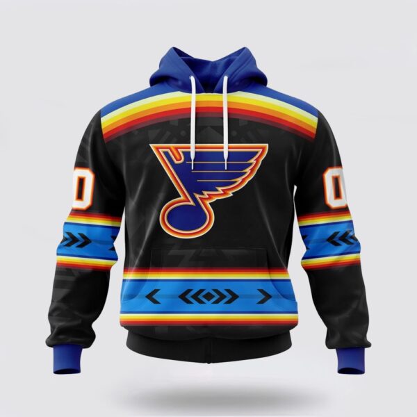 Personalized NHL St Louis Blues Hoodie Special Native Heritage Design 3D Hoodie