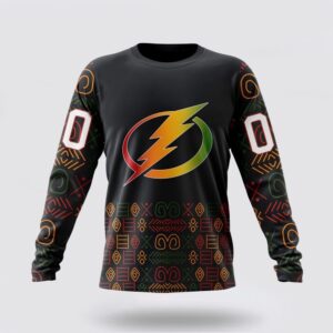 Personalized NHL Tampa Bay Lightning Crewneck Sweatshirt Special Design For Black History Month 1