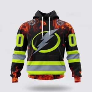 Personalized NHL Tampa Bay Lightning Hoodie Special Design Honoring Firefighters 3D Hoodie 2 1