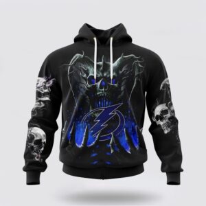 Personalized NHL Tampa Bay Lightning Hoodie Special Skull Art Design 3D Hoodie 1 1