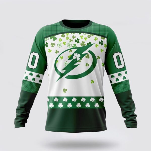 Personalized NHL Tampa Bay Lightning Crewneck SweatshirtSpecial Design For St Patrick Day