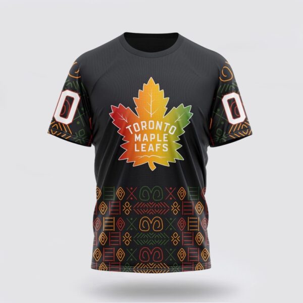 Personalized NHL Toronto Maple Leafs 3D T Shirt Special Design For Black History Month Unisex Tshirt