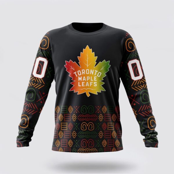 Personalized NHL Toronto Maple Leafs Crewneck Sweatshirt Special Design For Black History Month