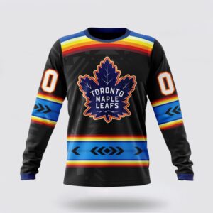 Personalized NHL Toronto Maple Leafs Crewneck Sweatshirt Special Native Heritage Design 1