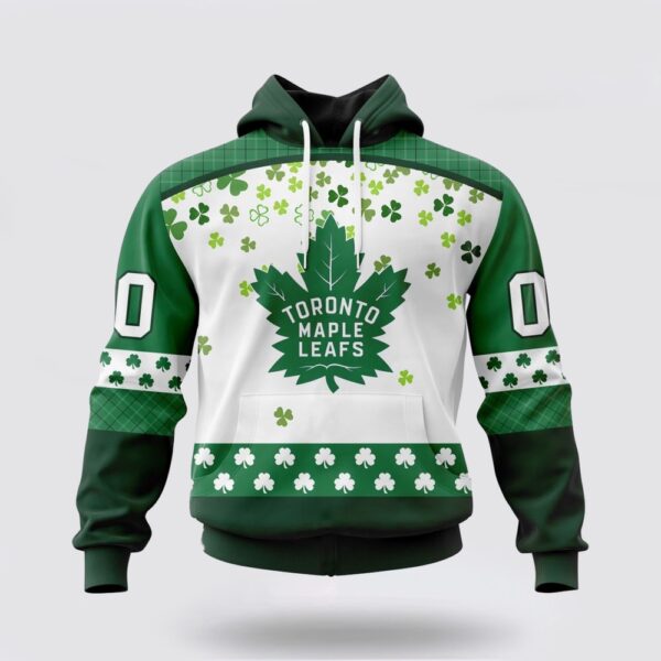 Personalized NHL Toronto Maple Leafs Hoodie Special Design For St Patrick Day 3D Hoodie