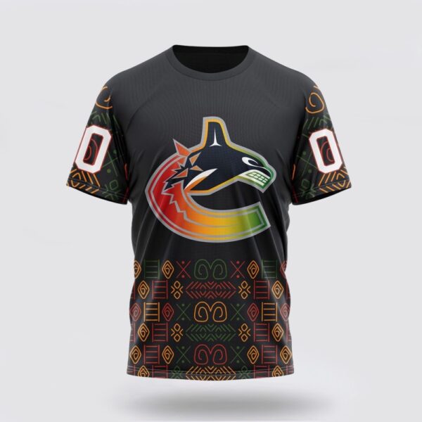 Personalized NHL Vancouver Canucks 3D T Shirt Special Design For Black History Month Unisex Tshirt