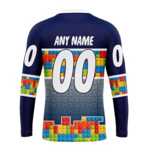 Personalized NHL Vancouver Canucks Crewneck Sweatshirt Autism Awareness Design 2