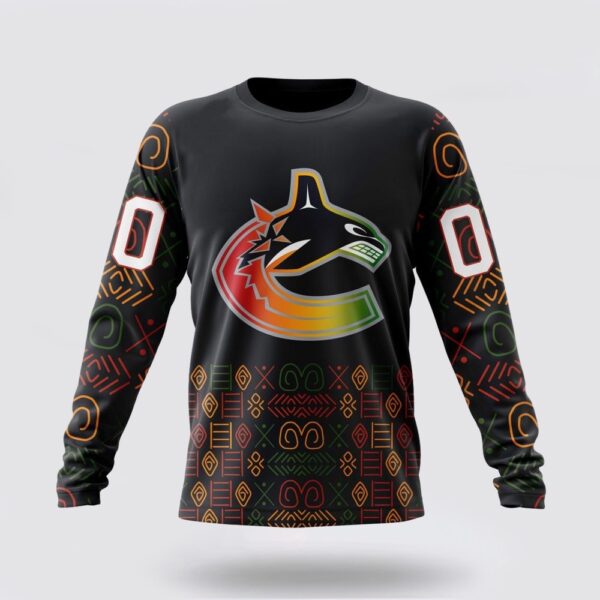 Personalized NHL Vancouver Canucks Crewneck Sweatshirt Special Design For Black History Month