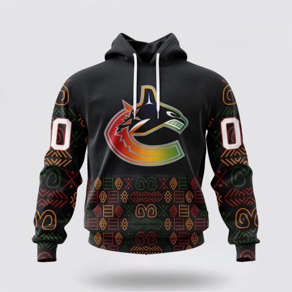 Personalized NHL Vancouver Canucks Hoodie Special Design For Black History Month 3D Hoodie