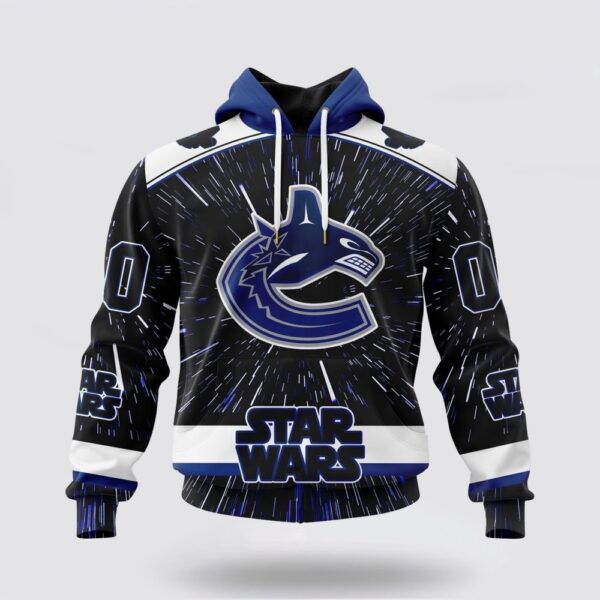 Personalized NHL Vancouver Canucks Hoodie X Star Wars Meteor Shower Design 3D Hoodie