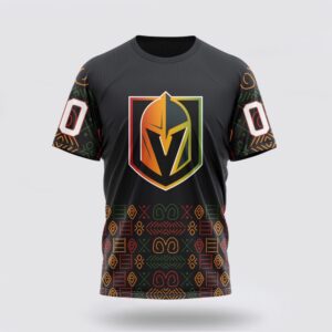 Personalized NHL Vegas Golden Knights 3D T Shirt Special Design For Black History Month Unisex Tshirt 1