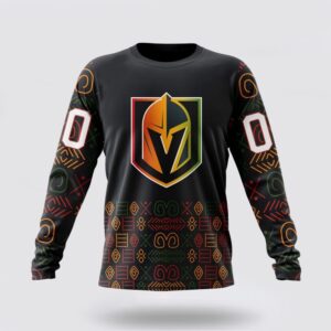 Personalized NHL Vegas Golden Knights Crewneck Sweatshirt Special Design For Black History Month 1