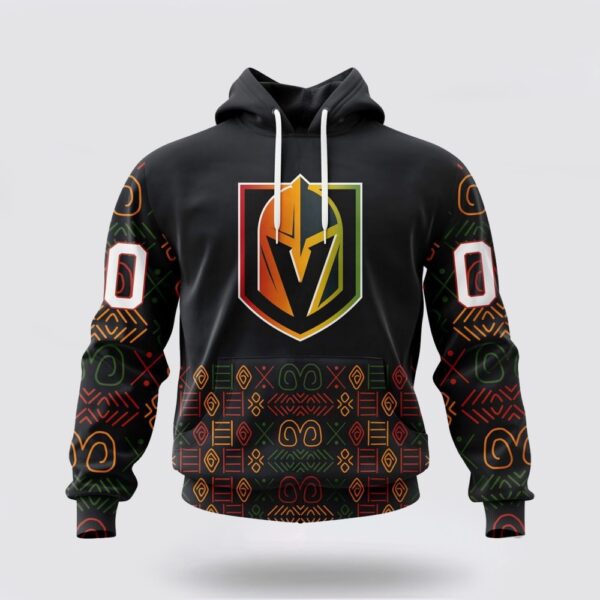 Personalized NHL Vegas Golden Knights Hoodie Special Design For Black History Month 3D Hoodie
