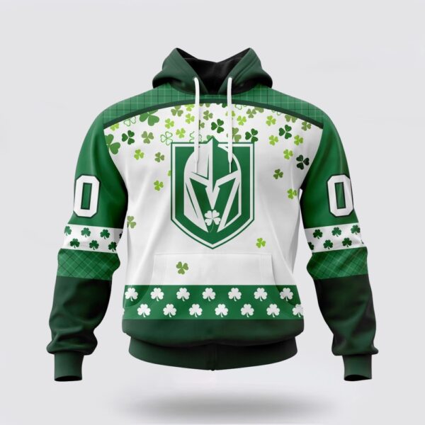 Personalized NHL Vegas Golden Knights Hoodie Special Design For St Patrick Day 3D Hoodie