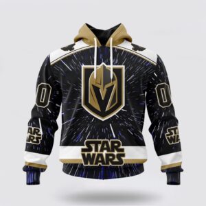 Personalized NHL Vegas Golden Knights Hoodie X Star Wars Meteor Shower Design 3D Hoodie 1 1