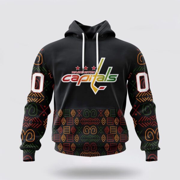 Personalized NHL Washington Capitals Hoodie Special Design For Black History Month 3D Hoodie