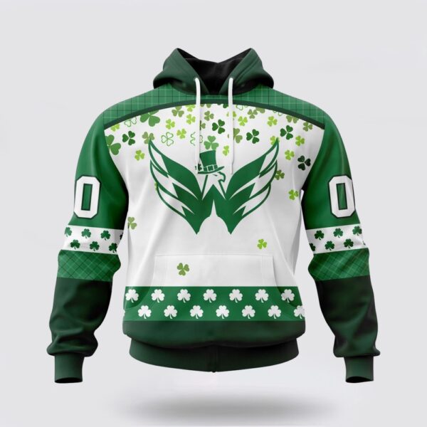 Personalized NHL Washington Capitals Hoodie Special Design For St Patrick Day 3D Hoodie