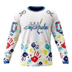 Personalized NHL Washington CapitalsCrewneck Sweatshirt…