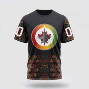 Personalized NHL Winnipeg Jets 3D T Shirt Special Design For Black History Month Unisex Tshirt 1